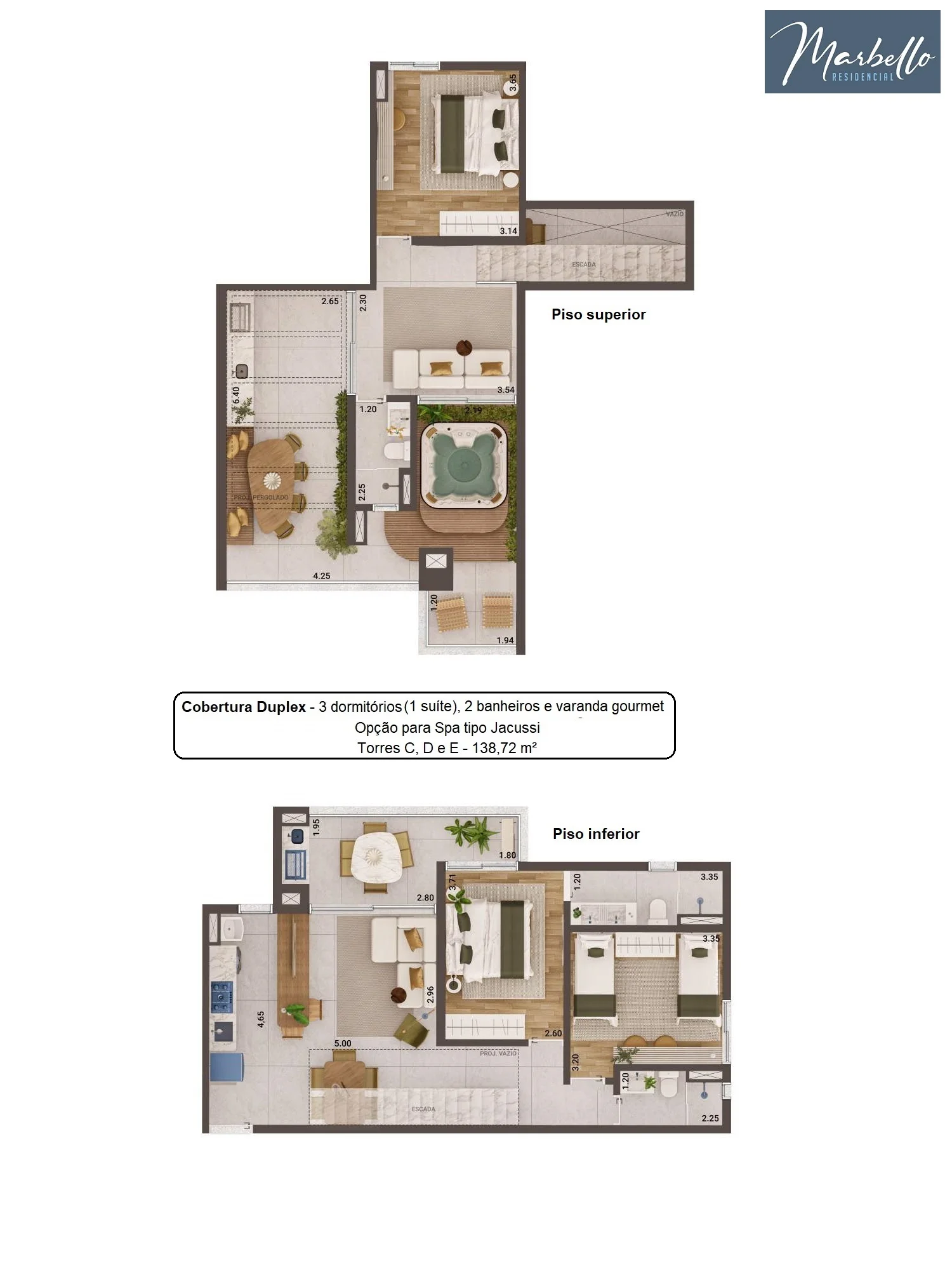 Planta Torres C, D e E - Cob 91 e 93 Marbello